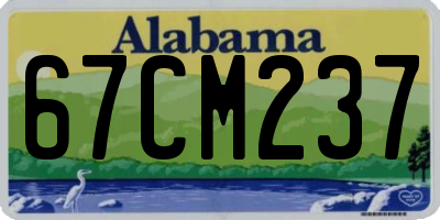 AL license plate 67CM237