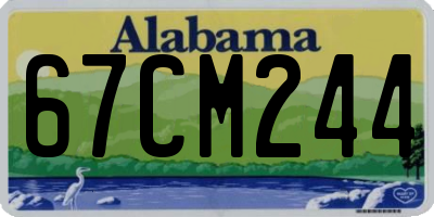 AL license plate 67CM244