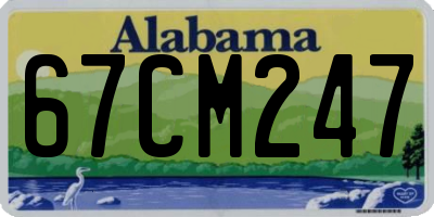 AL license plate 67CM247