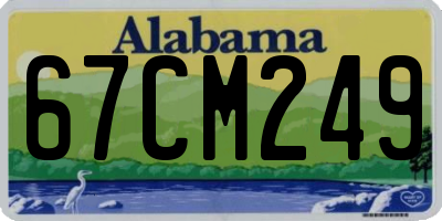 AL license plate 67CM249