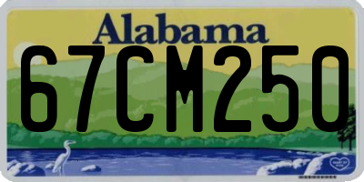 AL license plate 67CM250