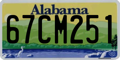 AL license plate 67CM251
