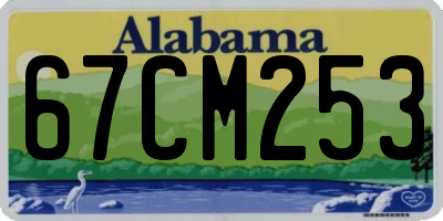 AL license plate 67CM253