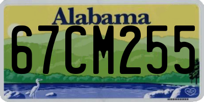 AL license plate 67CM255