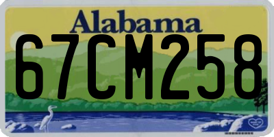 AL license plate 67CM258