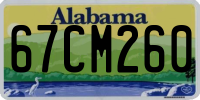 AL license plate 67CM260