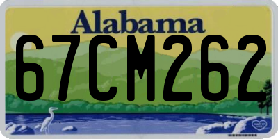AL license plate 67CM262