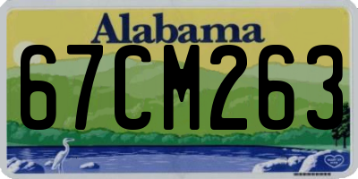 AL license plate 67CM263