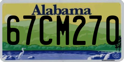 AL license plate 67CM270