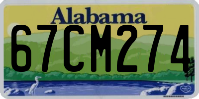 AL license plate 67CM274