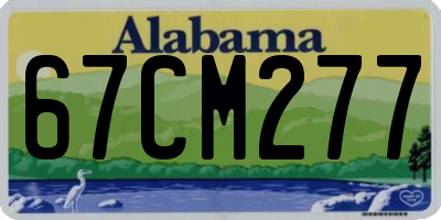 AL license plate 67CM277