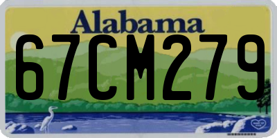 AL license plate 67CM279