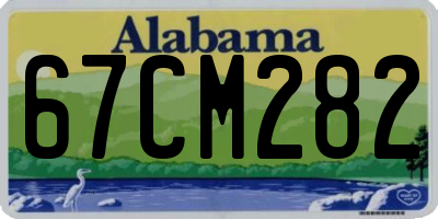 AL license plate 67CM282