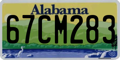 AL license plate 67CM283
