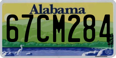 AL license plate 67CM284