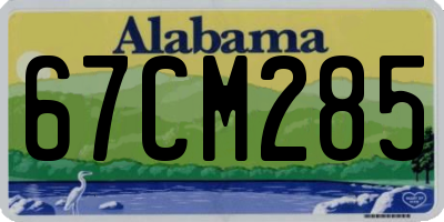 AL license plate 67CM285