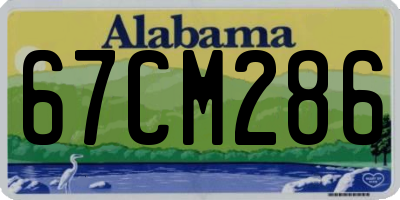 AL license plate 67CM286