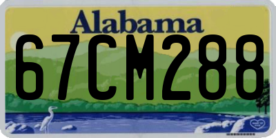 AL license plate 67CM288