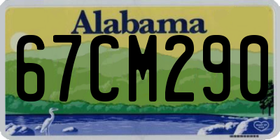 AL license plate 67CM290