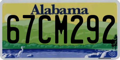 AL license plate 67CM292