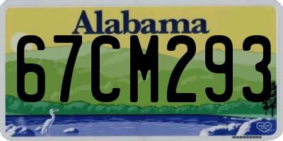 AL license plate 67CM293