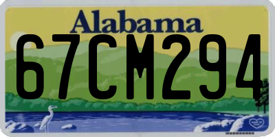 AL license plate 67CM294