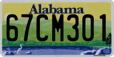 AL license plate 67CM301