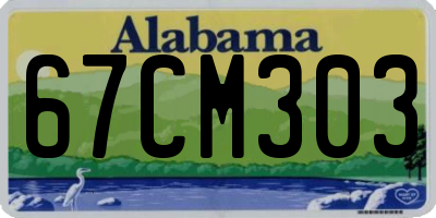 AL license plate 67CM303