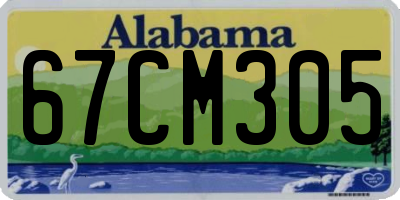 AL license plate 67CM305