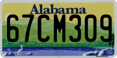 AL license plate 67CM309