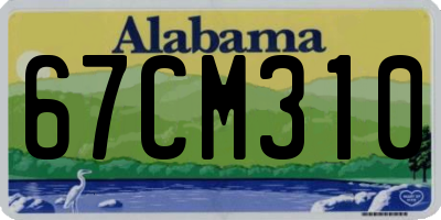 AL license plate 67CM310