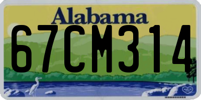 AL license plate 67CM314