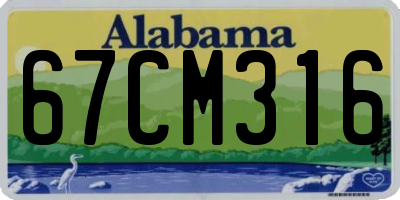 AL license plate 67CM316