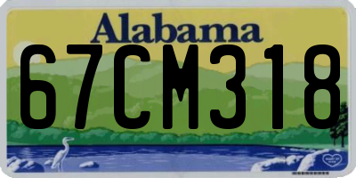 AL license plate 67CM318