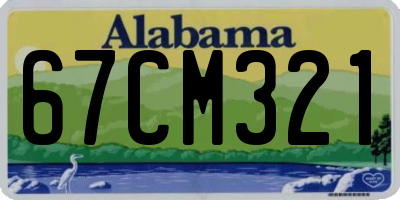 AL license plate 67CM321
