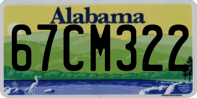 AL license plate 67CM322