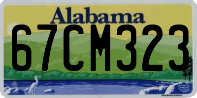 AL license plate 67CM323