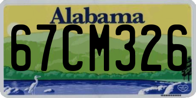 AL license plate 67CM326