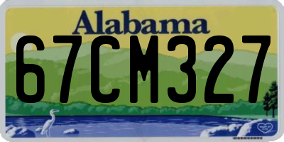 AL license plate 67CM327