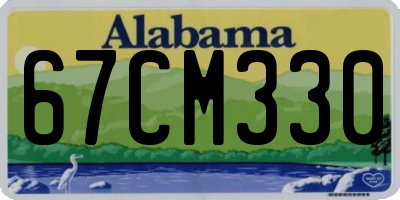 AL license plate 67CM330