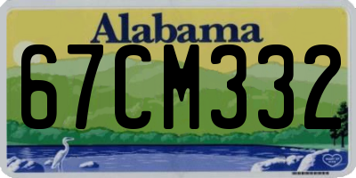 AL license plate 67CM332