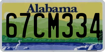 AL license plate 67CM334