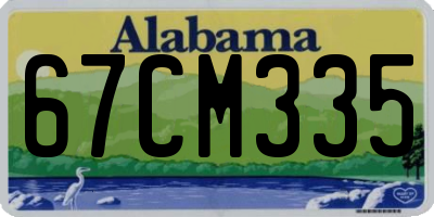 AL license plate 67CM335