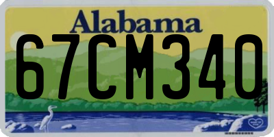 AL license plate 67CM340