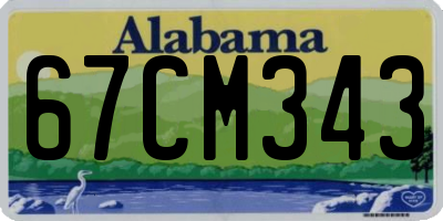 AL license plate 67CM343