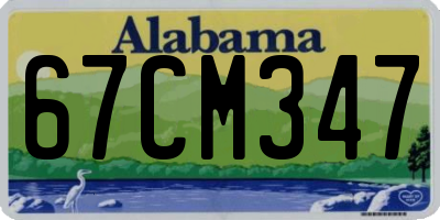 AL license plate 67CM347