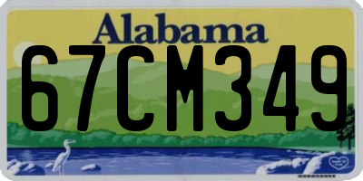 AL license plate 67CM349