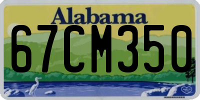 AL license plate 67CM350