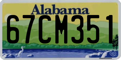 AL license plate 67CM351
