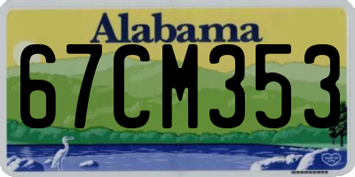 AL license plate 67CM353